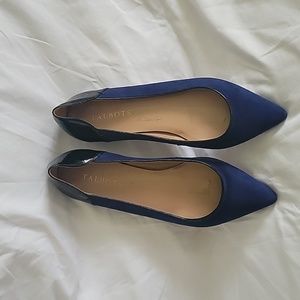 Talbots Blue Suede & Black Patent shoes , flats.